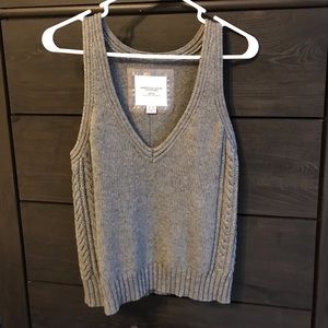 Plunge Neck Sweater Vest